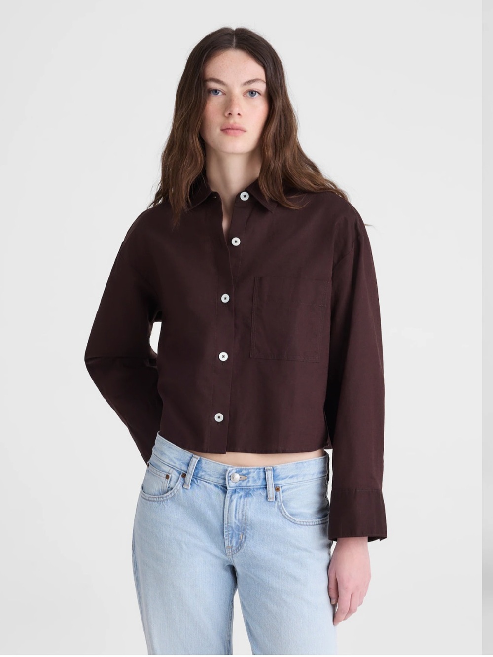 Madewell Straight-Hem Shirt in Linen-Cotton Blend